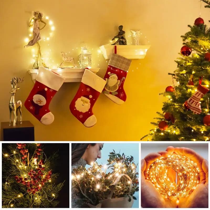 Lucine a LED per interni Lucine a corda per interni Lucine a corda riutilizzabili Luci a stringa a LED a batteria per