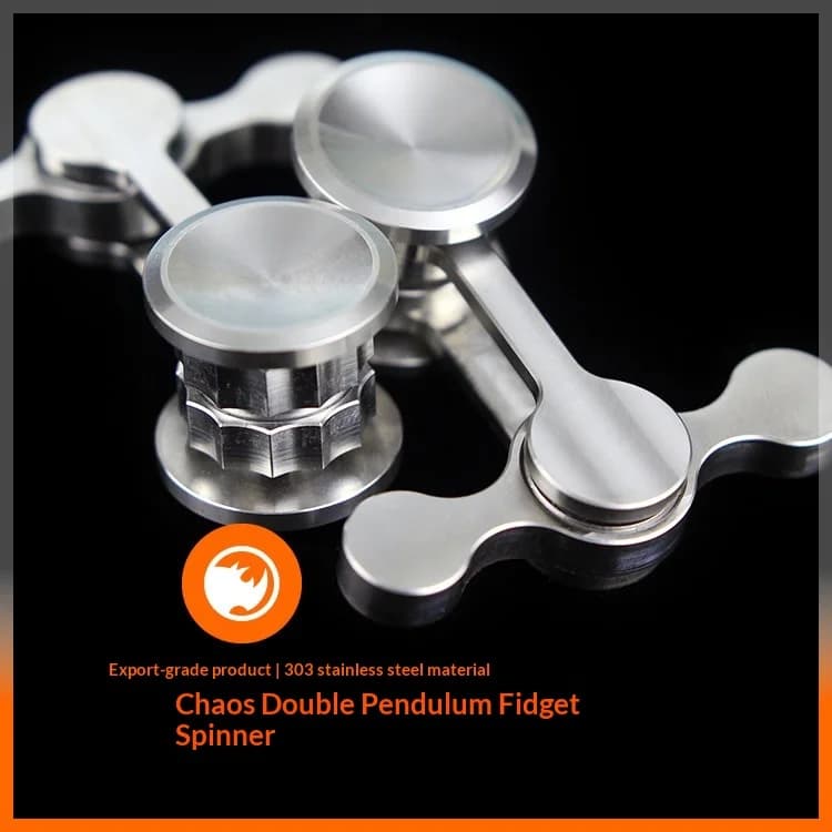 Fidget Spinner a Doppio Pendolo Caotico Generico in Acciaio Inossidabile 303, Giocattolo Antistress EDC per Adulti, Decompressione Ipnosi