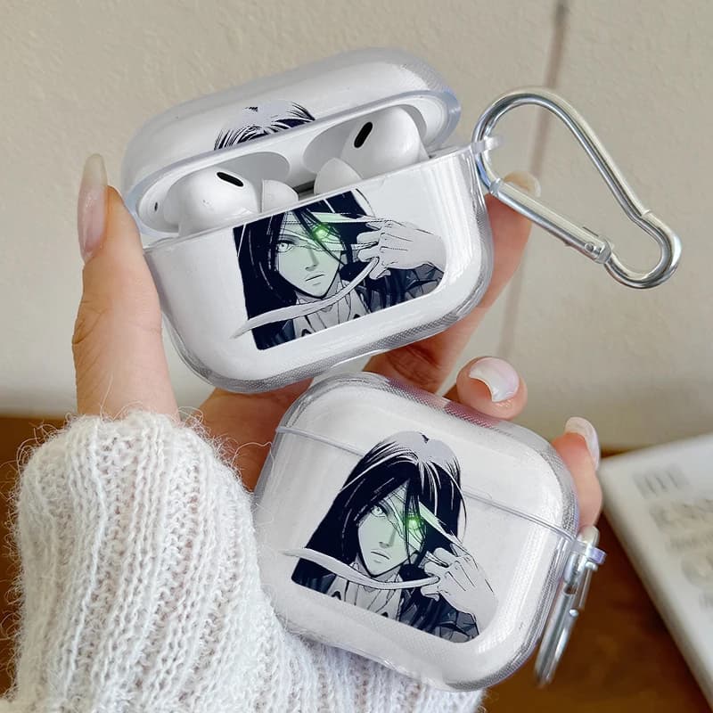 Japan Anime Attack on Titan case for Apple Airpods Pro, Pro3, Pro2 Airpods 1or2, 3, 4 shockproof protective case