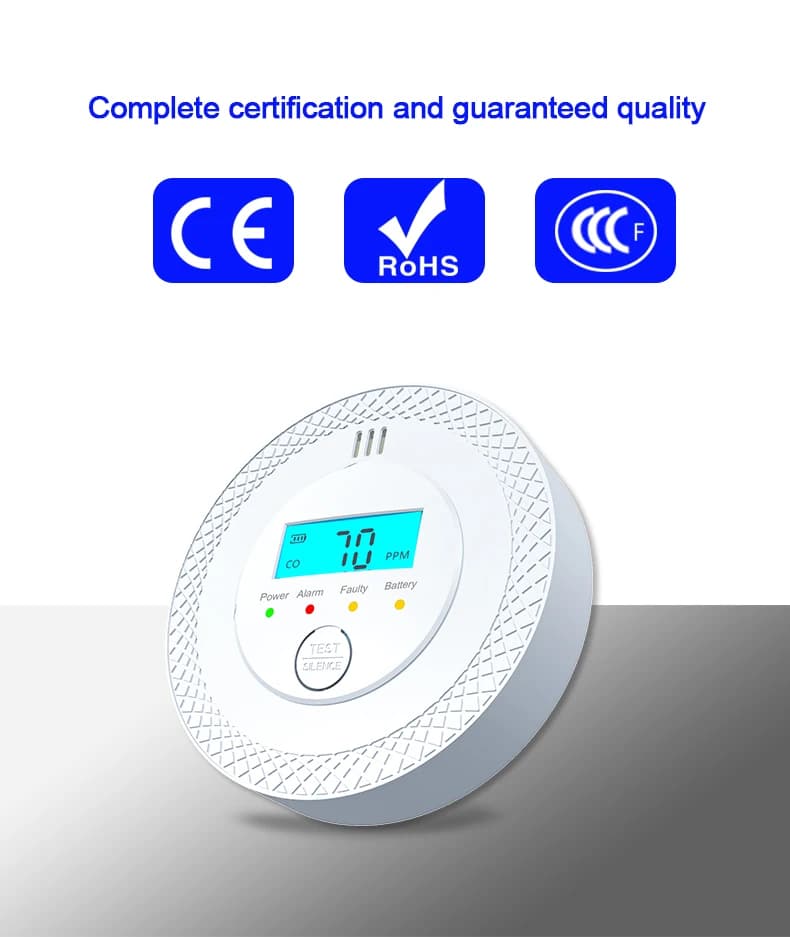 NOCCLILI Carbon Monoxide Alarm Sensor With Digital Display CO Detector For Home Security Protection