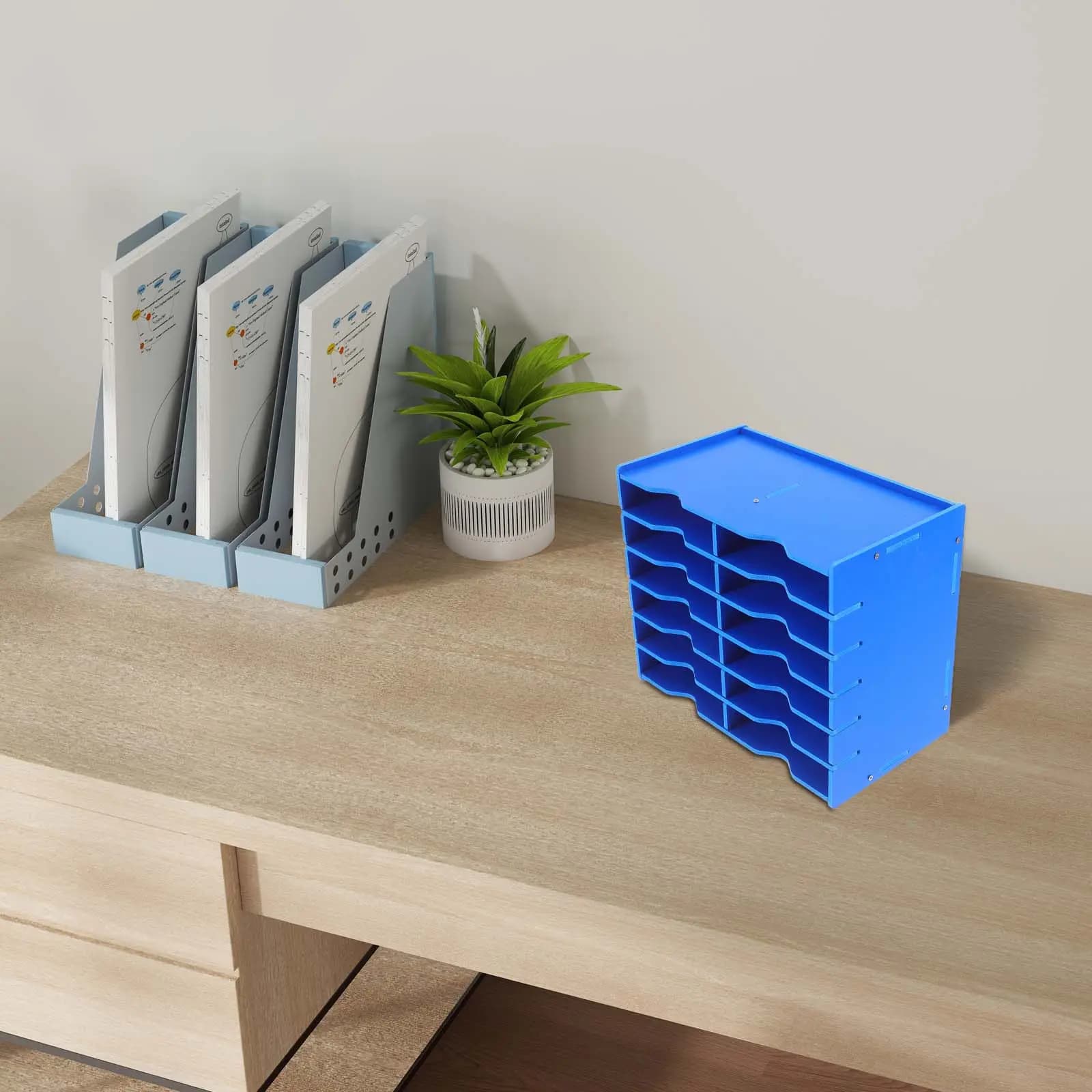 Office desk box, plastic, multifunctional, phone support, controller support, easy to clean, space saving