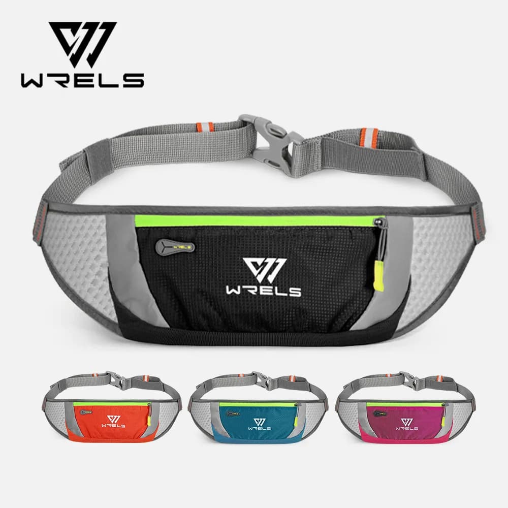 WRELS Professional Running Waist Belt Waterproof Sports Bags for Hiking Walkway Light Running Waist