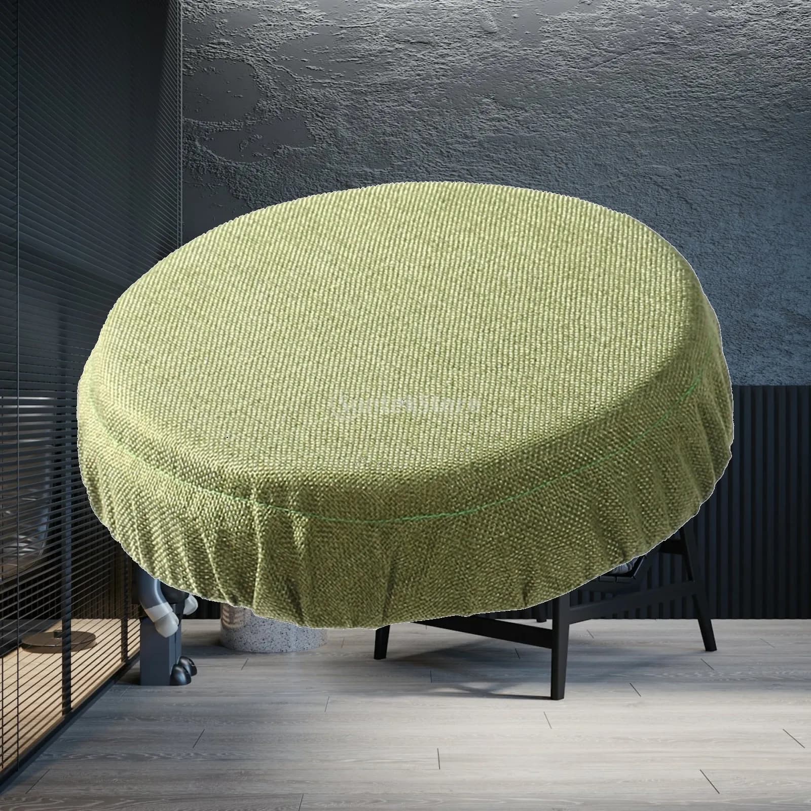 Coprisedile Rotondo Leggero in Oxford per Sedia da Campeggio, Escursionismo, Barbecue, per Interni ed Esterni