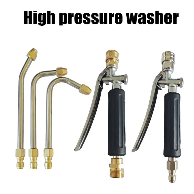 High Pressure Water Gun Flexible Hose for Home Use with Quick Attack - Air Conditioner Cleaning Kit with Landscape Auction for Car Washing Garden