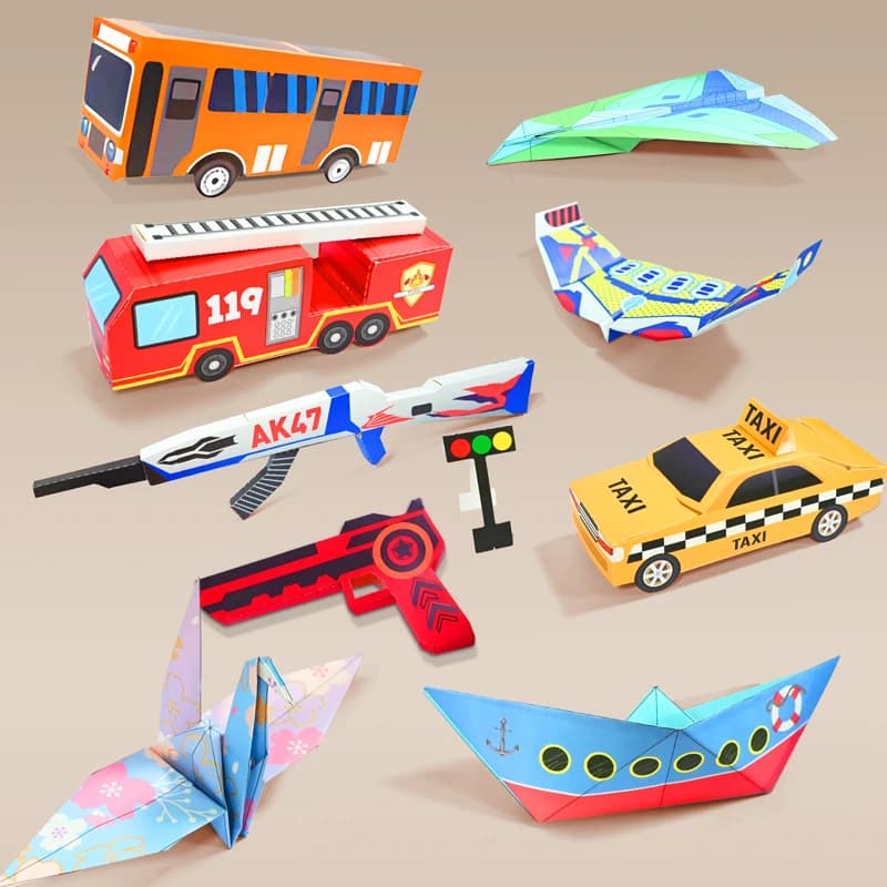 Kit di carta origami Montessori 33x22 cm Artigianato fai-da-te 10/36 fogli STEM Giocattoli educativi fatti a mano per bambini e genitori