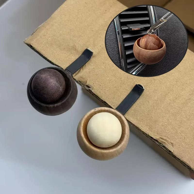 Diffusore di oli essenziali per auto e casa - Realizzato in legno, mini diffusore di fragranze naturali, adatto per camera da letto, soggiorno, bagno