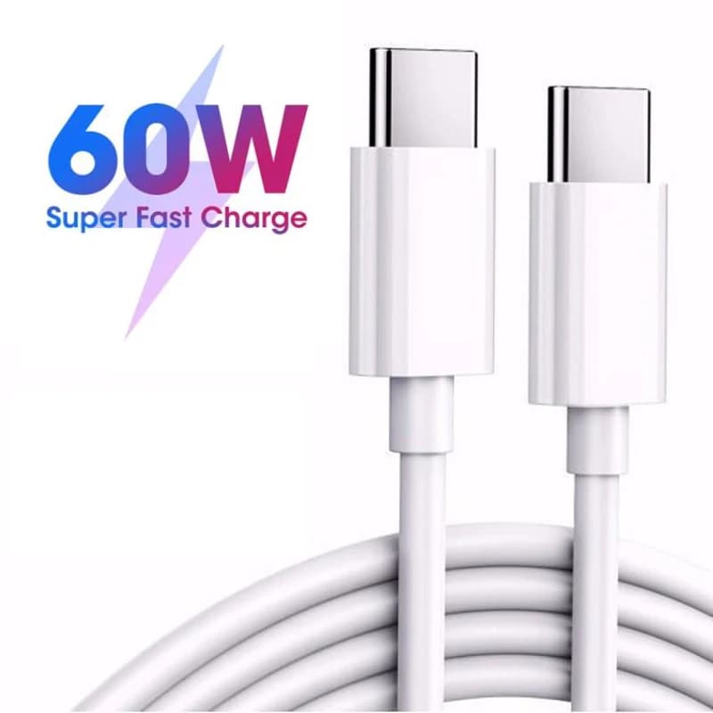 USB cable type C to type C 60 W PD cable for super fast charging charger for MacBook Xiaomi Samsung 1m USB C data cable