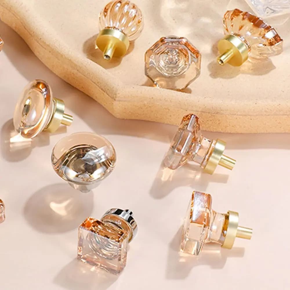 Maniglia per mobili in cristallo effetto diamante, pomello per armadio da cucina, maniglia per guardaroba, pomello per porta, tirante per mobile, pomello per cassetto