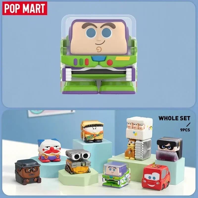 POP MART Disney/Pixar POP CUBE - 1 Serie Blind Box Guess Bag Decorazione del desktop Modello carino Regalo Ragazza Giocattoli Anime