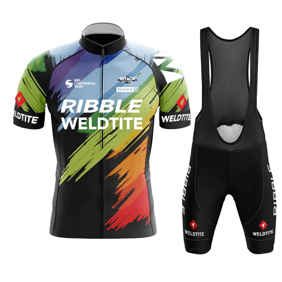 Nuova Maglia da Ciclismo 2026 RIBBLE Team Pro, Set Maglietta e Pantaloncini, Abbigliamento da Bici ad Asciugatura Rapida per Uomo e Donna