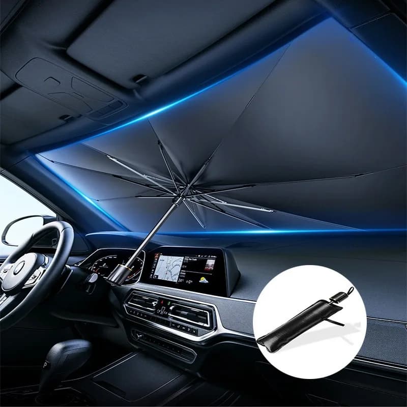 Proteggi la tua auto dal sole con questo parasole portatile e pieghevole per parabrezza auto