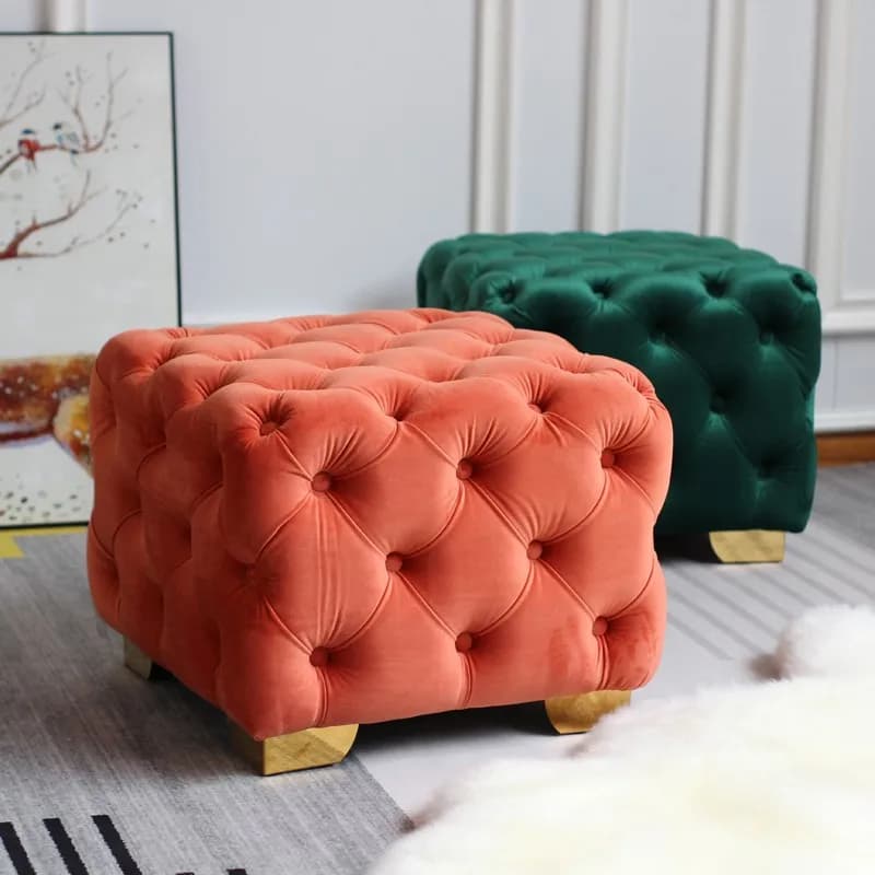Nordic Shoe Changing Stool Entrance Foot Bench Portable Vanity Seat Light Luxury Sofa Chair Functional Furniture