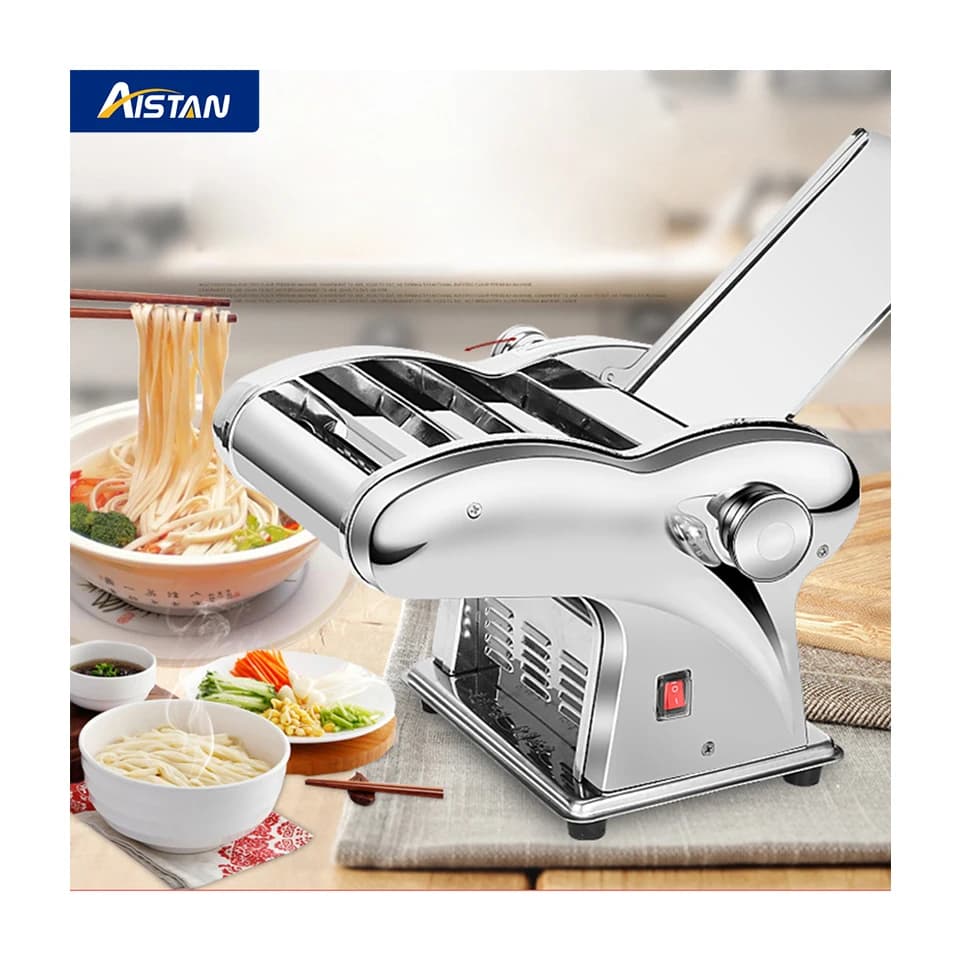FKM140-1 Macchina per la produzione di pasta elettrica 2 in 1 Macchina per pressare la pasta con rulli per spaghetti in acciaio inossidabile 135W per la casa