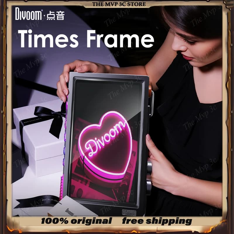 Divoom TimesFrame Cornice per foto digitale desktop personalizzata Schermo digitale fai-da-te Immagine senza perdite ad altissima definizione PC regalo per ragazze