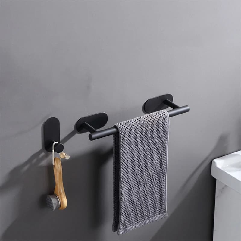 Set di Ganci Singoli Adesivi Senza Foratura in Acciaio Inox per Asciugamani, Accessori per Bagno D4