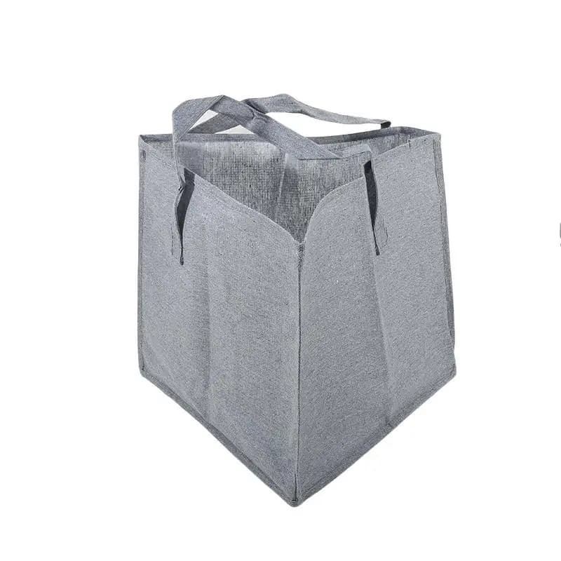 Hanger Storage Bag Triangle Organizer with Handles Cotton Linen Holder for Closet Laundry Room Space Saving