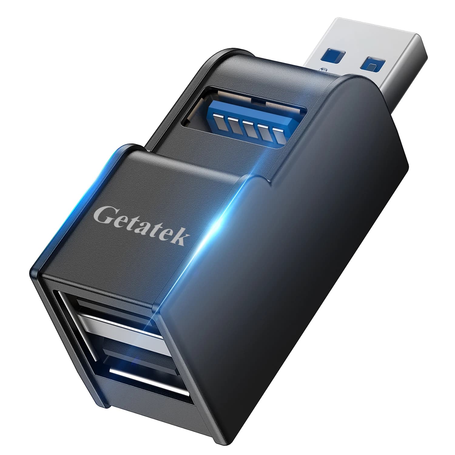 Mini hub USB 3.0 con cavo Docking station a 3 porte Hub 2.0 Trasferimento rapido dei dati Splitter USB per stampante per auto portatile per computer