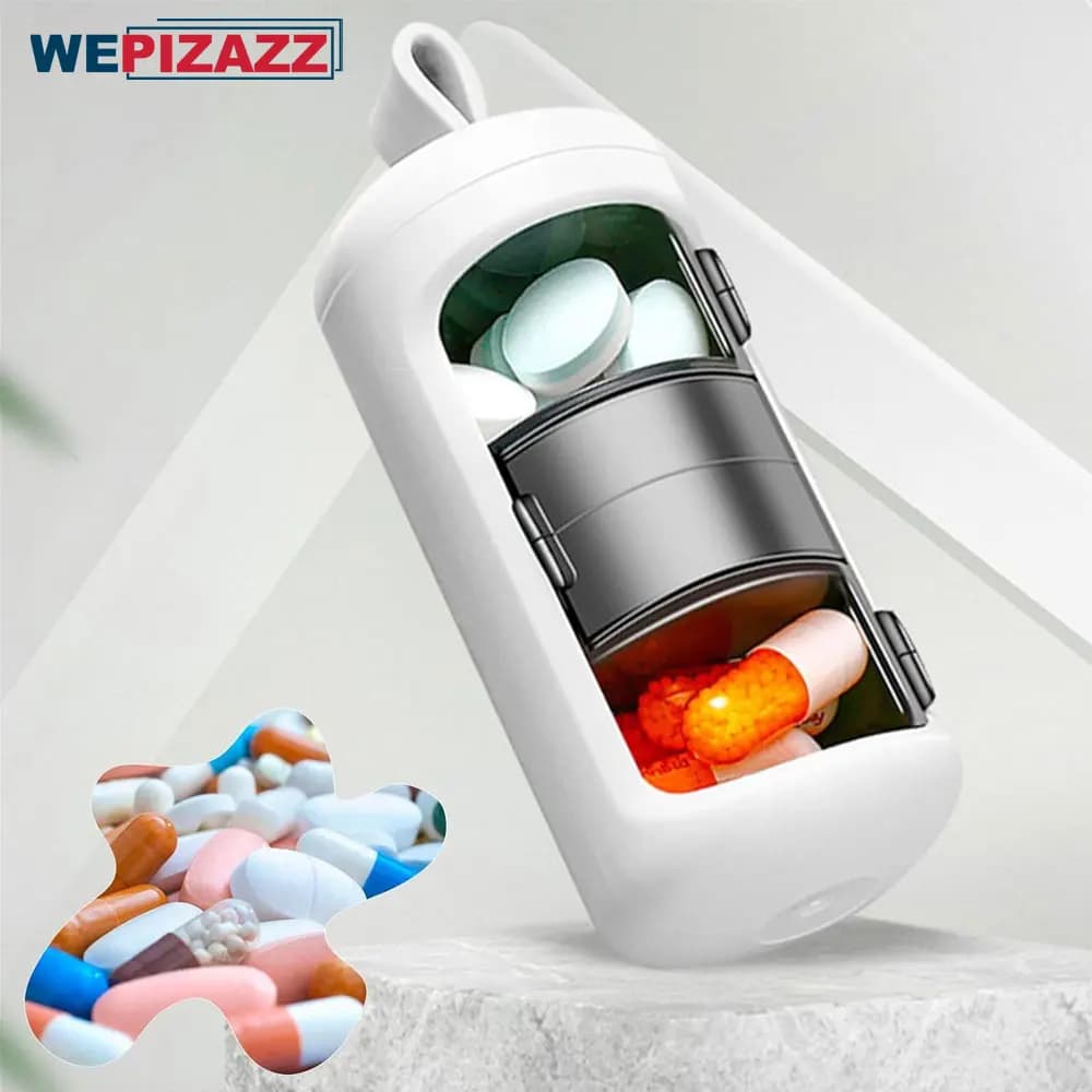 Portapillole senza BPA, organizer per pillole giornaliero / organizer per pillole da viaggio 3 volte per riporre vitamine, olio di pesce o medicinali tascabili o borse