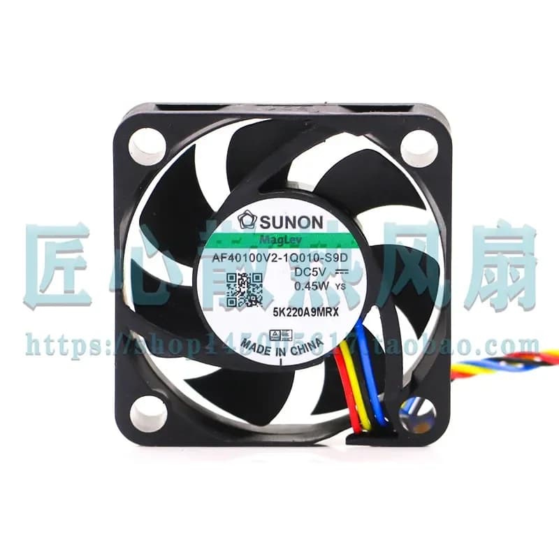 for Jianzhun SUNON AF40100V2-1Q010-S9D 5V 0.45W 40x10mm 4-Wire DC Cooling Fan