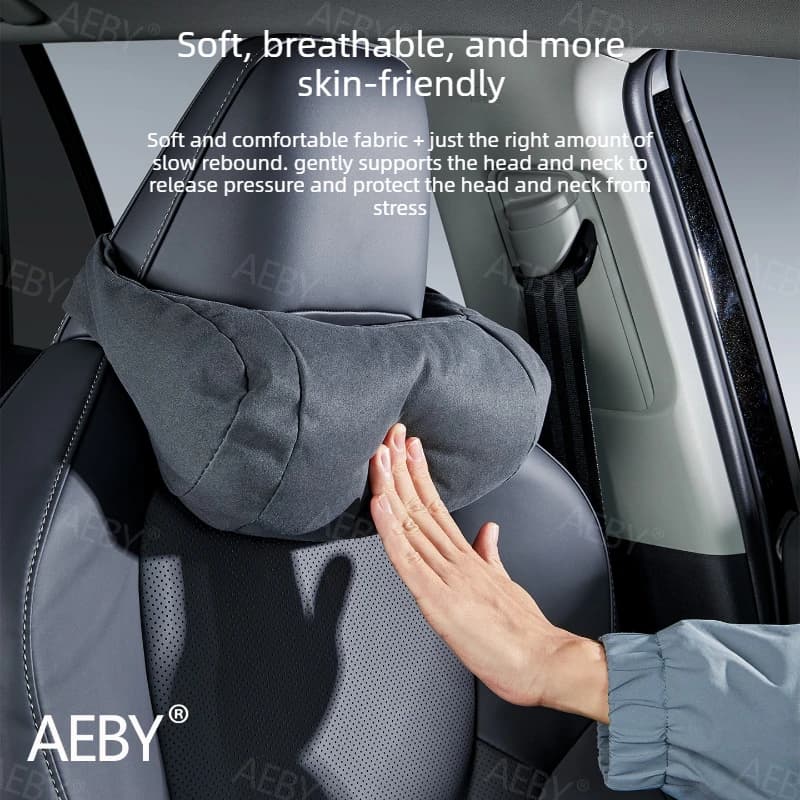 For Toyota Rav4 2026 Fleece car neck pillow,headrest support lumbar cushion,memory foam ergonomics,interior accessories set
