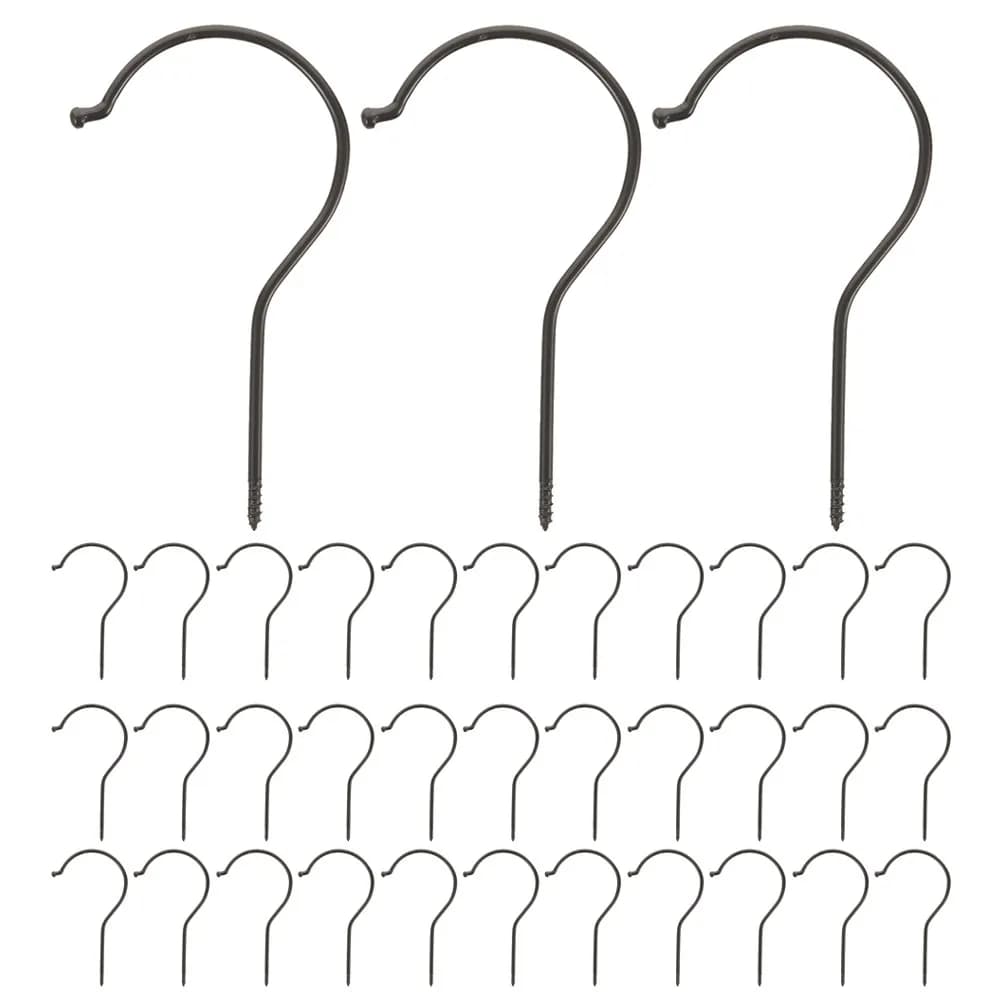 50Pcs Screw in Hanger Hooks Heavy Duty Iron Clothes Hooks Thickened for Pants Coats Garments Closet Retail Store Hanging