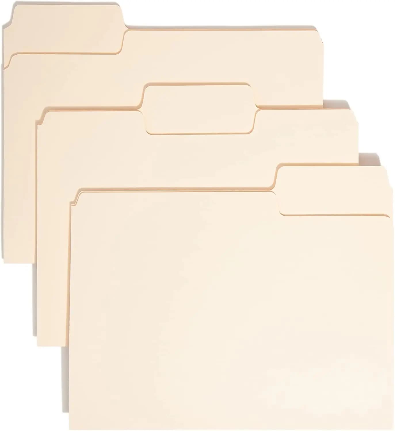 Heavyweight File Folders with Oversized Tabs for Fast Filing, Letter Size Manila, 50 Pack