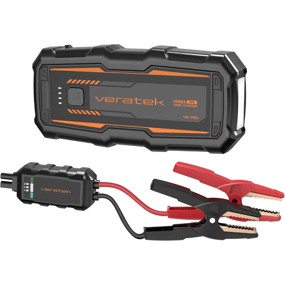 Avviatore di emergenza per batteria per auto V6 Pro 1000A portatile (gas da 6,0 litri e diesel da 3,0 litri) – Pacco booster per batteria al litio da 12 V con custodia SmartCharge