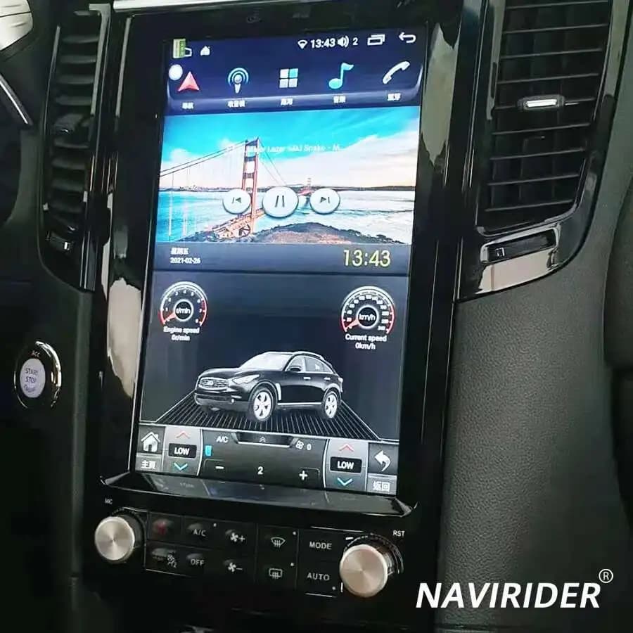 12.1 "schermo Tesla Android 14 autoradio per Infiniti FX35 FX37 FX50 QX70 2009 - 2016 GPS Navi Auto Stereo Multimedia Player