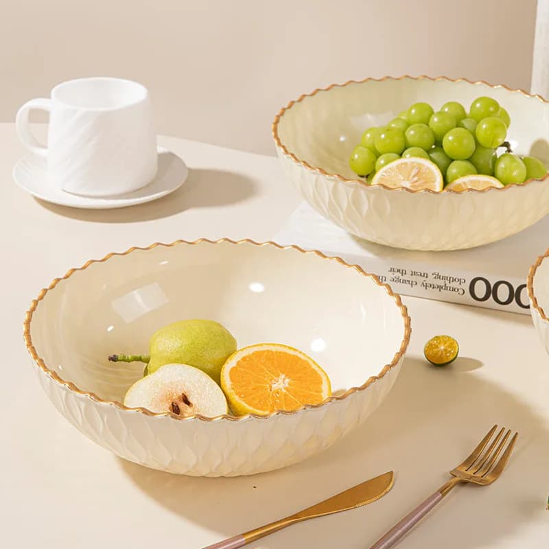 Piatto per Frutta con Motivo a Onde, Lussuoso e Moderno in PET, per Soggiorno, Nuovo Porta Caramelle e Frutta Secca