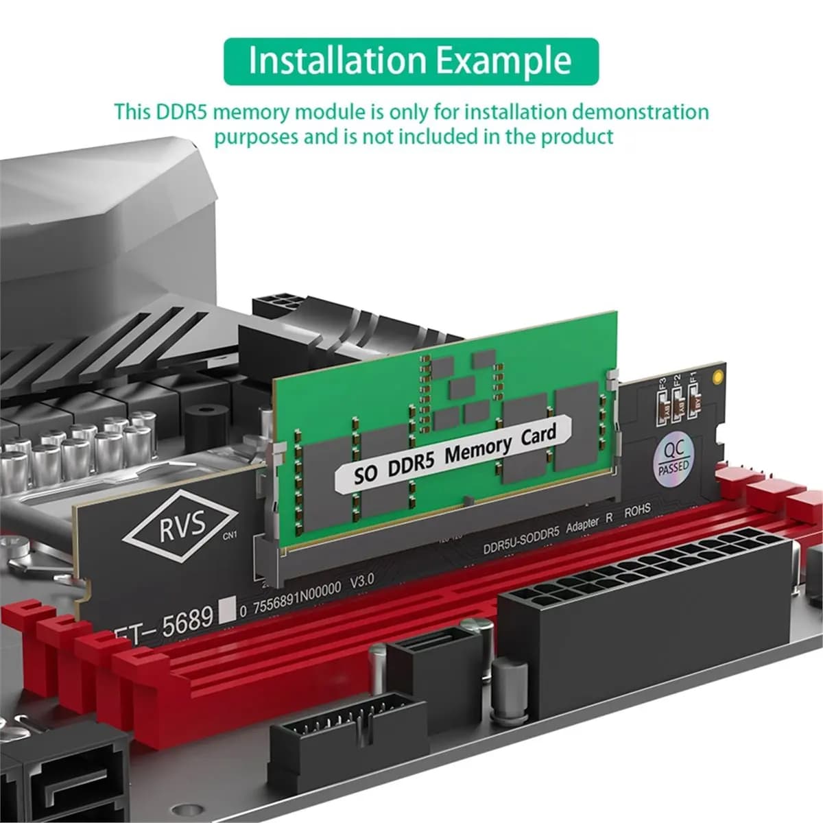 DT1461~Laptop DDR5 RAM to SO DDR5 U-DIMM Desktop Adapter Card Memory Tester SO DDR5 to DDR5 U-DIMM Converter