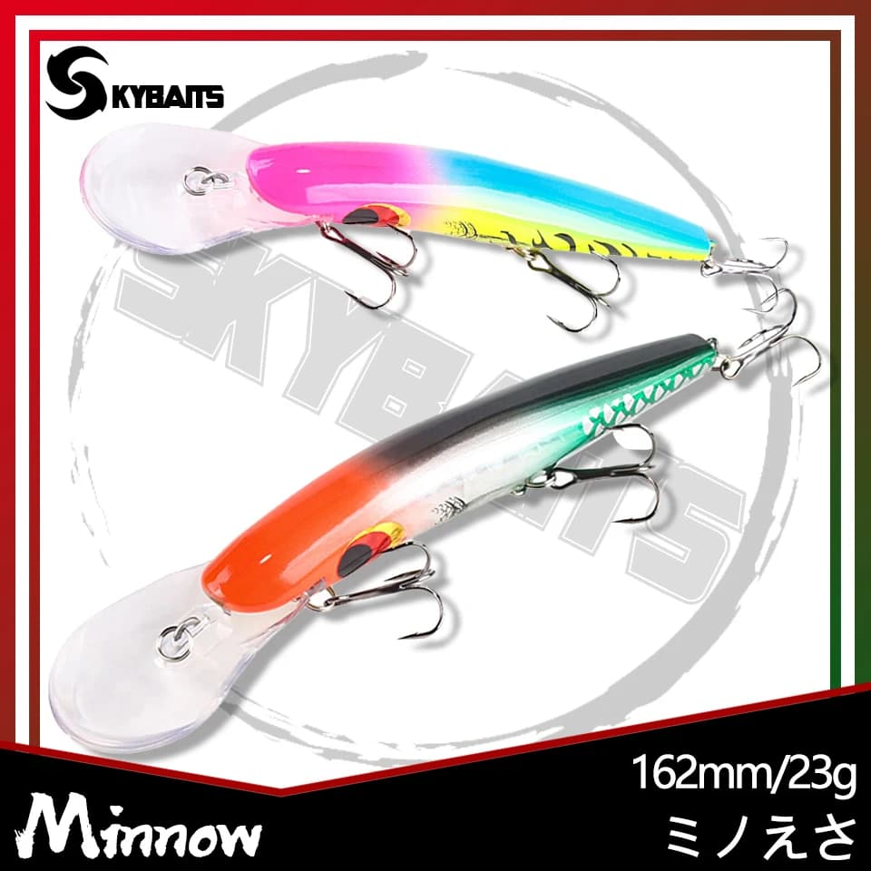 Loogdeel 16.2cm/23g Big Minnow esche da pesca Crankbait Deep Diving ancorette in plastica spigola luccio Wobbler artificiale