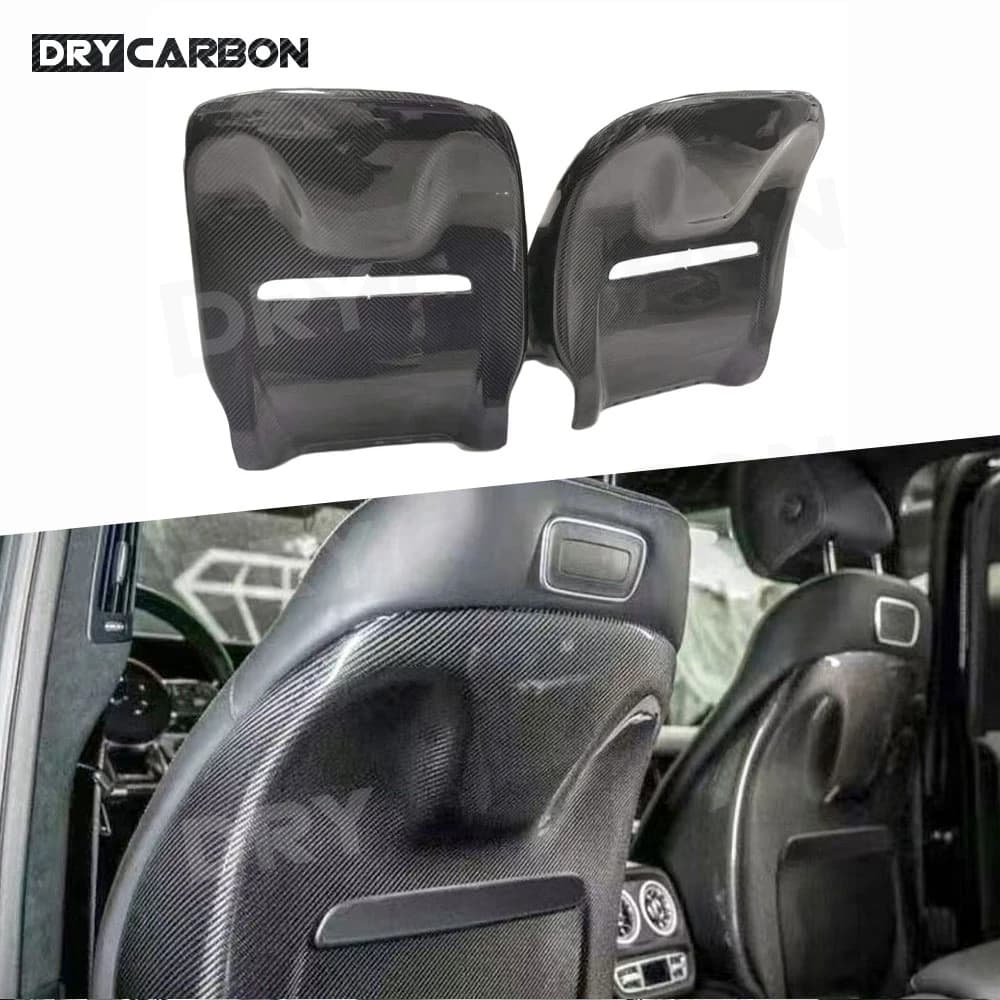 Coperture per sedili in fibra di carbonio a secco, finiture interne per auto, per Benz W464 W463 G500 G63 2019+, kit carrozzeria e accessori per sedili auto
