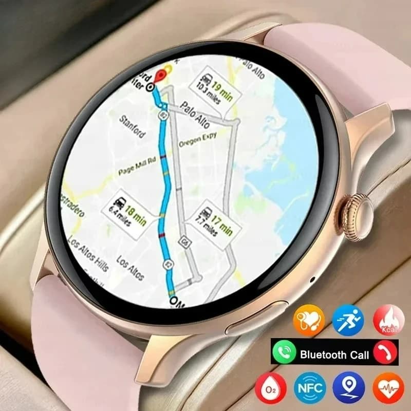 2026 New Women's Watch Smart True AMOLED 466*466 HD Health Tracker Sport NFC Voice Bluetooth Smartwatch Ladies