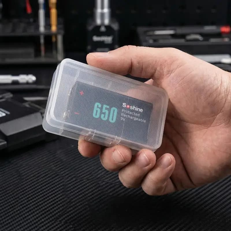 5Pcs 9V Battery Transparent Plastic Storage Box Case Holder Cell Container Multimeter Microphone Toy