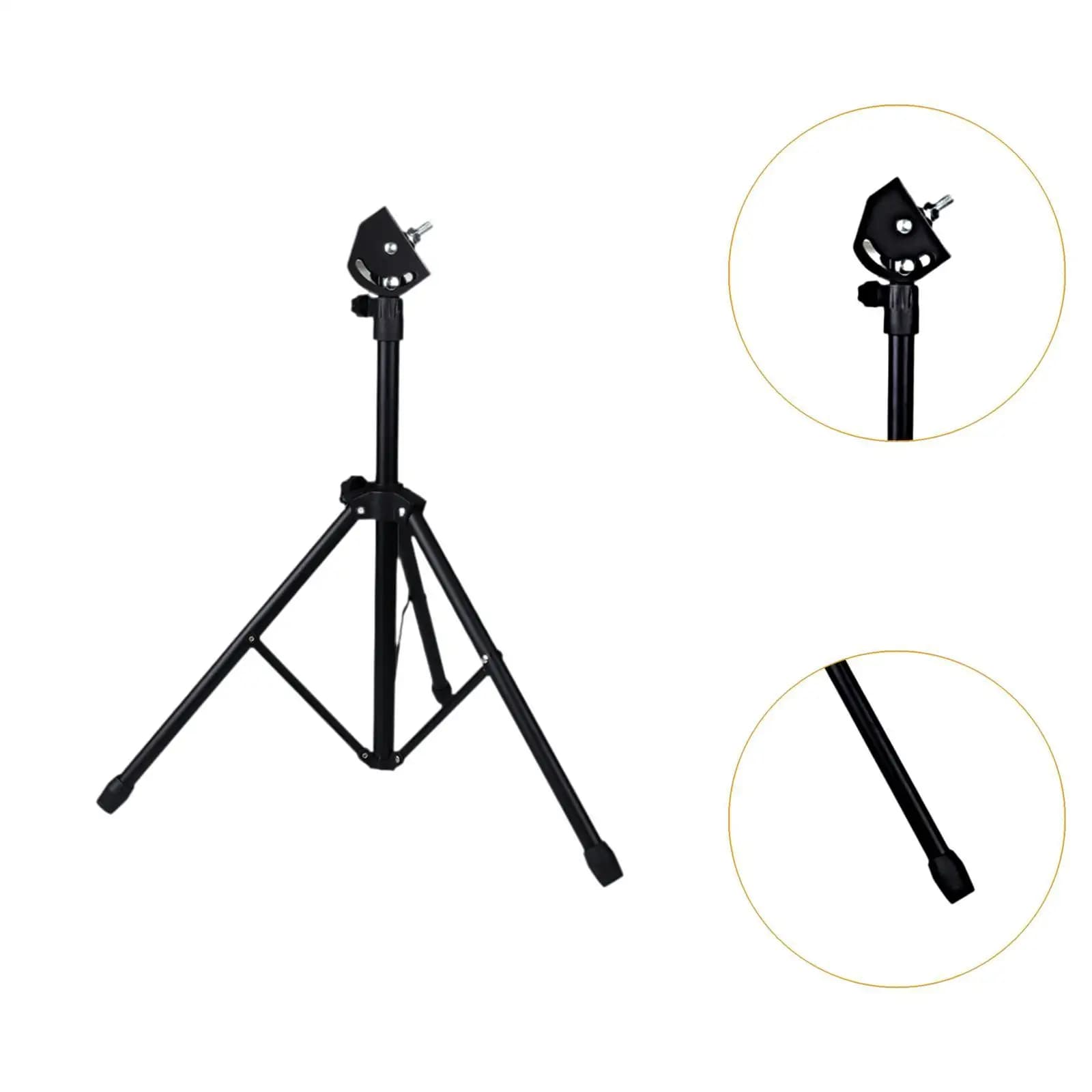 Foldable Dumb Drum Stand Secure Drum Pad Base Black Iron Triangle Holder for Drumming Practice and Training Sessions