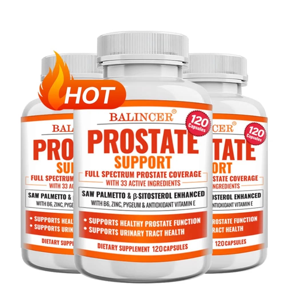 Integratori per la Prostata, Supporto per la Salute della Prostata con Saw Palmetto e 33 Ingredienti per una Frequenza di Urinazione Sana e il Miglioramento del Sonno