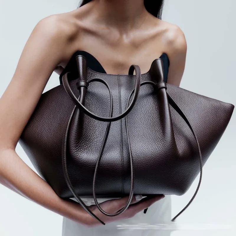 Borsa tote semplice e alla moda in stile vintage per donna, design trendy, grande capacità, borsa fasciatoio in pelle di lusso per mamme eleganti
