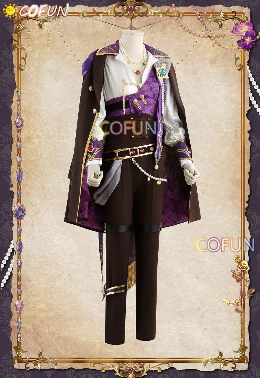 COFUN [Personalizzato] Costume Cosplay Ensemble Stars Amagi Rinne/Hakaze Kaoru/Saegusa Ibara/Tsukinaga Leo - Completo da Gioco Royal Flush