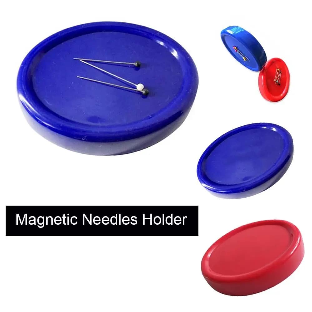 1Pc cuscino magnetico portatile pratico leggero ovale fai da te ago arti artigianali durevole scatola di immagazzinaggio dell'ago da sartoria