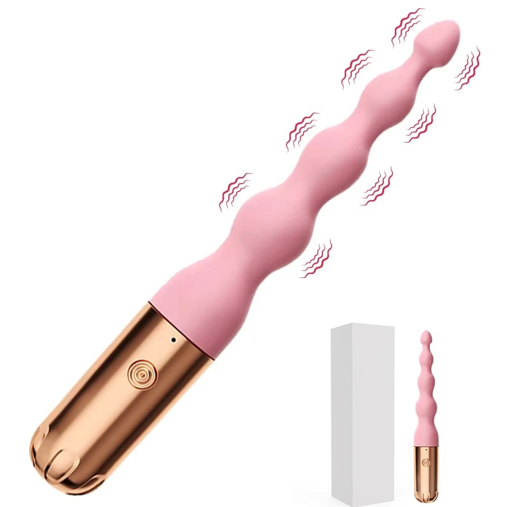 Vibratore con perline anali per donne, stimolatore per vagina e clitoride, vibratore anale, massaggiatore prostatico maschile, sex toy anale, sex toy per coppie.