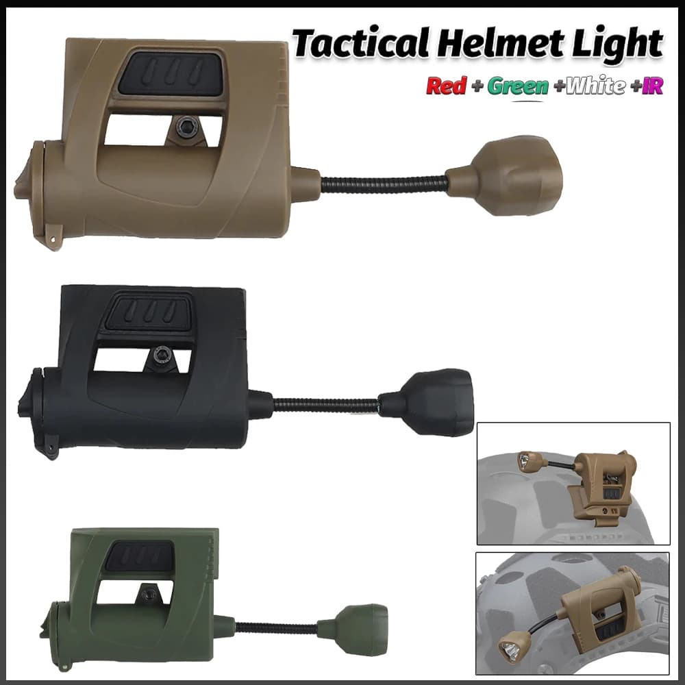 Tactical Helmet Light Flashlight Outdoor Night Lighting For 3 Modes LED Laser Hunting Cycling Fishing Helmet Lamp