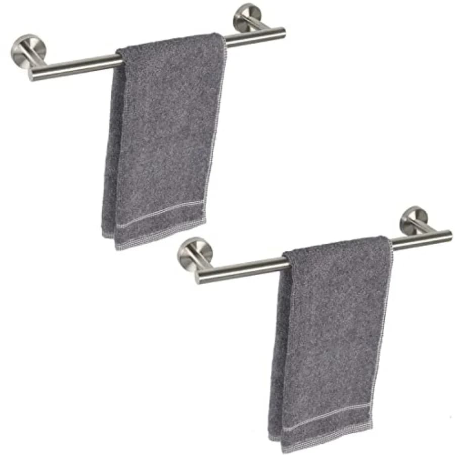 Portasciugamani da Bagno - Set da 2 Pezzi, Portasciugamani Spesso in Acciaio Inossidabile SUS304 per Bagno, Accessori per il Bagno, Asta Portasciugamani Robusta
