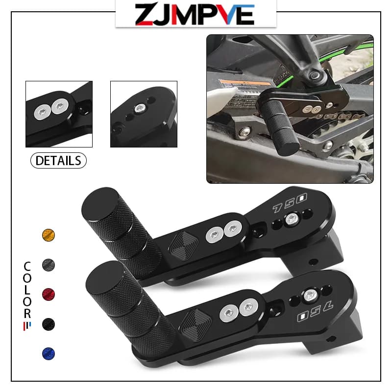 Per Z400 ninja400 Z750 Z750R Z800 Moto Multi-angolo Telescopico Regolabile Passeggeri Posteriori Pedane Pedali Z750