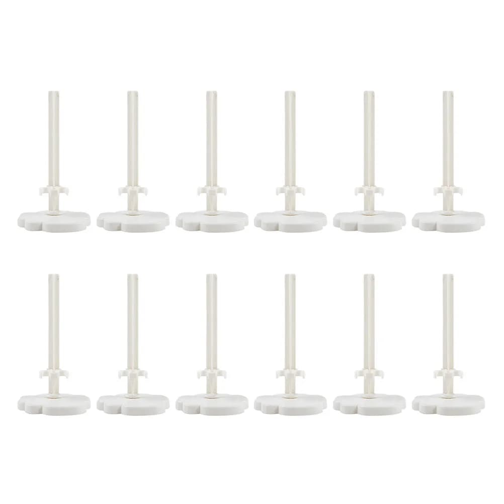 20 Pezzi Supporti Trasparenti Bianchi per Espositori da 12 Cm di Altezza, Mini Cornici di Supporto Stabili per Collezioni e Vetrine