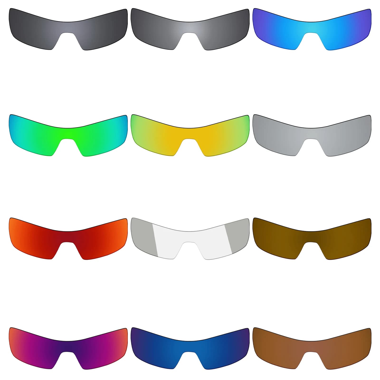 OOWLIT Lenti di ricambio polarizzate per occhiali da sole Oakley Oil Rig - Multi colore