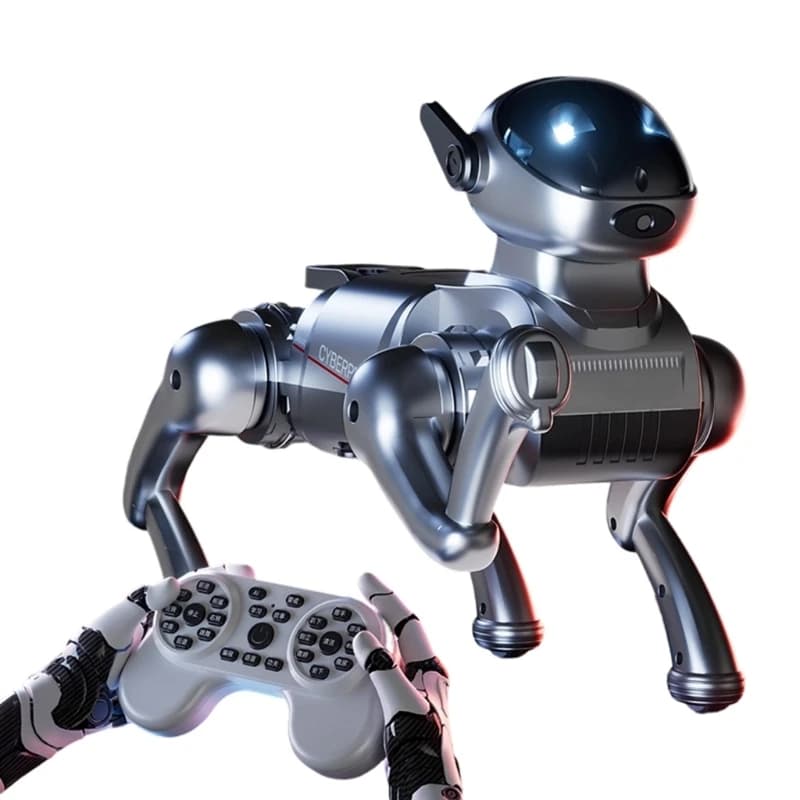 Remote Controlled AI Machine Dog Featuring Speech Response And Simulated Actions For Kids Entertainment