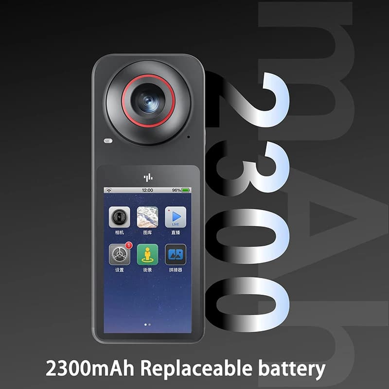 Hot Seller Insta Action Camera da 360 gradi, 5,7K 360, stabilizzazione, touch screen, editing AI, streaming live