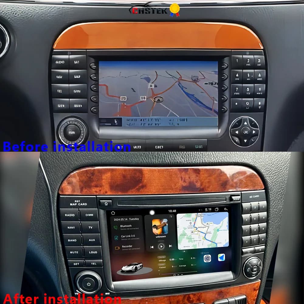 CHSTEK Autoradio Per Mercedes Benz Classe S W220 Classe CL W215 S280 S430 Auto Android 13 Carplay Multimedia Stereo GPS WIFI 4G FM