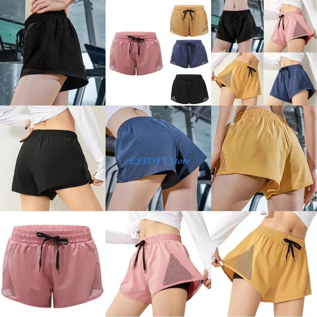 G6DE double layer sports shorts Gym sports shorts for cycling quick drying