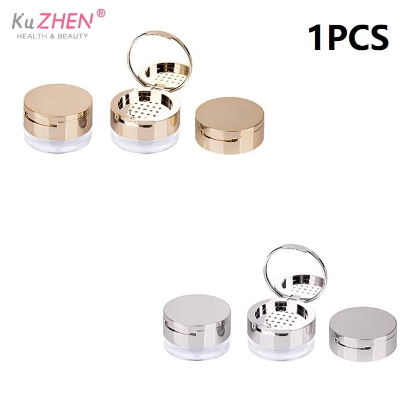 1Pc Mini 6g scatola di plastica per farina cosmetica portatile vaso di farina sciolto vuoto con setaccio contenitore per setaccio da viaggio con soffio